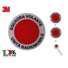 Paletta Segnaletica Parte Rossa Parte Rossa SQUAREA VOLANTE UNITA' RADIOMOBILE per GPG IPS Guardie Giurate Art. R-SVUR