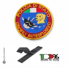 Patch Toppa con Velcro Polizia di Stato Cinofili Anti Esplosivo  Art. PS-CE