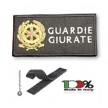 Toppa Patch Ricamo Con Velcro cm 5,00x10,00 Guardie Giurate Guardia Particolare Giurata GPG IPS Repubblica Art. 10-5-REP