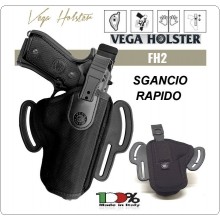 Fondina da Cintura in Cordura Nera Sgancio Rapido per Carabinieri polizia Vigilanza Vega Holster Italia Art.FH2