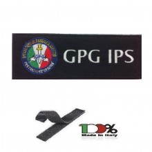 Toppa Patch Ricamo Con Velcro cm 5,00x15,00 Prevenzione Crimine Guardia Particolare Giurata GPG IPS  Art.15-5-GPGIPS