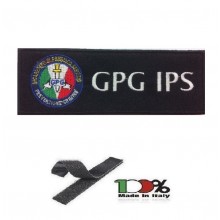 Toppa Patch Ricamo Con Velcro cm 5,00x10,00 Prevenzione Crimine Guardia Particolare Giurata GPG IPS Art.10-5-GPGIPS