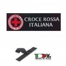 Patch Toppa Ricamata Con Velcro cm 5,00x15,00 Croce Rossa Italiana Art.15-5-CRI Patch Toppa Ricamata Con Velcro cm 5,00x15,00 Croce Rossa Italiana Art.15-5-CRI