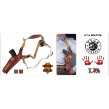 Fondina per Pistola Professionale Ascellare Verticale Pelle Vigilanza Polizia sevizio Borghese Vega Holster Italia  Art.AA1
