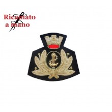 Fregio Canutiglia Ricamato a mano Berretto Marina Militare Italiana Ammiraglio di Squadra Art.NSD-AS