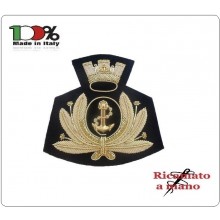 Fregio per Berretto Tesa Canuttiglia Ricamato a Mano Marina Militare Italiana Art.MARINA-1