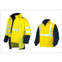 Parka Giacca Bicolor Giallo Blu Triplo Uso Starter Protezione Civile Soccorso  Linea Issa HV Art. 04631N