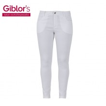 Pantalone Donna Professionale Iride Elasticizzato Aderente Bianco Cameriere Reception Hotel Giblor's Italia Art. 20P02P112-B