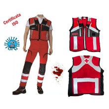 Gilet  Soccorsi Speciali Neutro Certificata ISO Emo Derivati CRI Croce Rossa Italiana New World Art. 9229