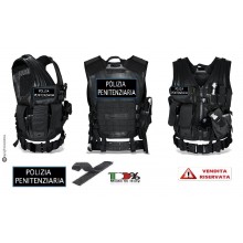 Tactical Vest Gilet Tattico Modulare Corpetto Tattico Mil-Tec Nero POLIZIA PENITENZIARIA VENDITA RISERVATA Art.10720002-PP