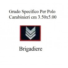 Gradi New Polo Ordine Pubblico più Piccoli cm 3.50x5.00  Carabinieri con Velcro BRIGADIERE Art.CC-P6