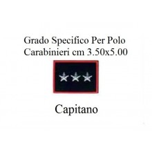 Gradi New Polo Ordine Pubblico più Piccoli cm 3.50x5.00  Carabinieri con Velcro CAPITANO Art.CC-P15