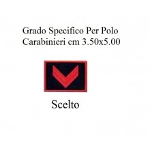 Gradi New Polo Ordine Pubblico più Piccoli cm 3.50x5.00  Carabinieri con Velcro CARABINIERE SCELTO Art.CC-P2