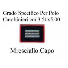 Gradi New Polo Ordine Pubblico più Piccoli cm 3.50x5.00  Carabinieri con Velcro MARESCIALLO CAPO Art.CC-P10