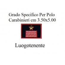 Gradi New Polo Ordine Pubblico più Piccoli cm 3.50x5.00  Carabinieri con Velcro LUOGOTENENTE Art.CC-P11
