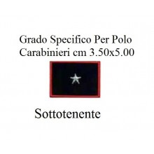 Gradi New Polo Ordine Pubblico più Piccoli cm 3.50x5.00  Carabinieri con Velcro SOTTOTENENTE Art.CC-P13