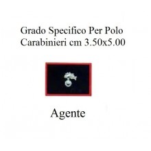 Gradi New Polo Ordine Pubblico più Piccoli cm 3.50x5.00  Carabinieri con Velcro AGENTE Art.CC-P1