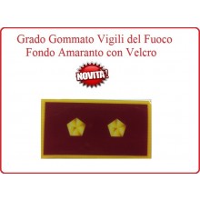 Grado New Pettorale a Velcro Fondo Amaranto Vigili del Fuoco Ispettore Antincendi Art.VVFF-G13