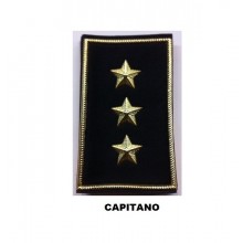 Gradi Tubolari Esercito Italiano Capitano Fondo Nero o Verde Art. NSD-CAP