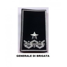 Gradi Tubolari Esercito Italiano Generale Di Brigata Fondo Nero o Verde Art. NSD-GEN-B