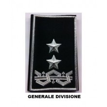 Gradi Tubolari Esercito Italiano Generale Divisione Fondo Nero o Verde Art. NSD-GEN-D