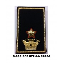 Gradi Tubolari Esercito Italiano Maggiore + Stella Rossa Fondo Nero o Verde Art. NSD-MAG+R