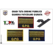 Gradi Velcro per Polo e Tuta OP GPG GPGIPS Sicurezza Maresciallo Capo Oro  New Art.GPG-G12