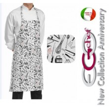 Grembiule Cucina Pettorina con Tascone cm 90x70 Chefwear  Art. 6103101A