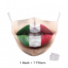 Mascherina Protettiva Modello Donna labbra Italia + Filtro Compreso  Lavabile  COVID-19 Art. NSD-BOCCA