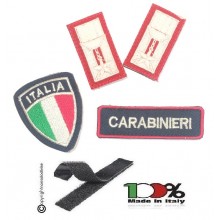 Kit Completo per Polo OP CARANINIERI Patch Toppa Carabinieri  + Alamari + Scudetto Italia con Velcro Art. P-KIT