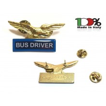 Spilla Aquila Distintivo Di Specialità Metallo 3D BUS DRIVER Art. 718-BD