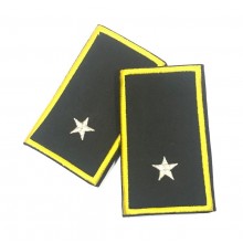 Tubolari Ricamati Bordo Giallo GPG Guardia Particolare Giurata - GPGIPS - Sottotenente 1 Stella Art. GPG-S1