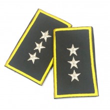 Tubolari Ricamati Bordo Giallo GPG Guardia Particolare Giurata - GPGIPS - Capitano 3 Stella Art. GPG-S3