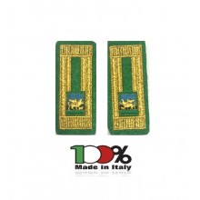 Alamari Ricamati con Velcro Fondo Verde Polizia Locale Veneto PICCOLO 2X4 Art. RAZA-3 