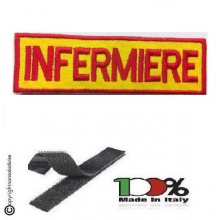 Patch Ricamata Infermiere Rosso-Giallo con Velcro Art.NSD-INF-RG Patch Ricamata Infermiere Rosso-Giallo con Velcro Art.NSD-INF-RG