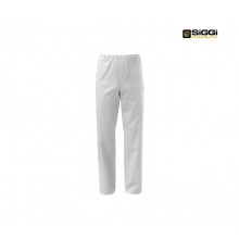 Pantalone Unisex Bianco Professionale MILANO Infermiere Infermiera Dottore Cucina Siggi Art. 17PA0047