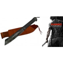 Coltello Rambo IV  Quattro Deluxe Machete con Fodero Serie Numerata con Firma John Rambo del Film John Rambo Art. RM-H4 Coltello Rambo IV  Quattro Deluxe Machete con Fodero Serie Numerata con Firma John Rambo del Film John Rambo Art. RM-H4