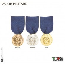 Medaglia con Nastrino Valor Militare Modelli Disponibili Oro Argento Bronzo Art. FAV-26