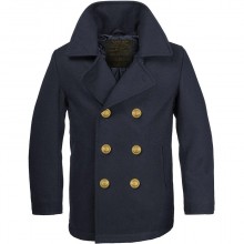 Giacca Giaccone Cappotto Marina Marinaio Vintage Navy Pea Coat Marine Army Blu Bottoni Oro  Mil Tec Art. 10578000