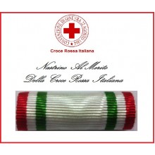 Nastrino Bombato Al Merito Della Croce Rossa Italiana Art.NSD+CRIA
