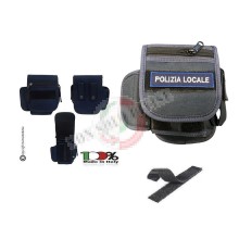 Borsetto Tasca Multiuso Cinturone Blu Navy NSD H18xL12xP5 Patch a Polizia Locale  Art. 2G66OFF-PL