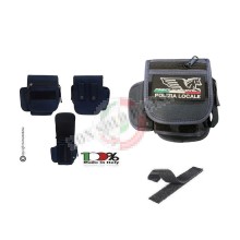 Borsetto Tasca Multiuso Cinturone Blu Navy NSD H18xL12xP5 Patch a Polizia Locale  Pegaso Art. 2G66OFF-PEGASO