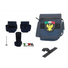 Borsetto Tasca Multiuso Cinturone Blu Nevy NSD H18xL12xP5 Patch a Strip Polizia di Stato  Art. 2G66 OFF-PS