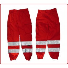 Pantalone Mistocotone Trattamento Teflon HT Soccorritore 118 Rosso Fluo' Art.SS-PANT-118