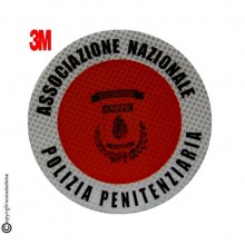 Adesivo 3M Per Paletta Rosso A.N.P.P.E. Associazione Nazionale Polizia Penitenziaria Modello 2 Art. R0081