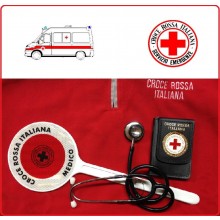 Paletta Segnaletica Ambo le Parti Rosse CRI Croce Rossa Italiana MEDICO Art. NSD-CRIME
