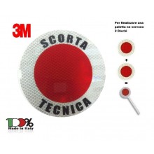 Adesivo 3M Per Paletta Rosso Scorta Tecnica Art. NSD-ST