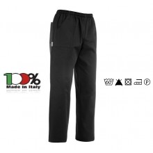  Pantalone Black 100% in Microfibra con Coulisse ed Elastico in Vita  Ego Chef Ravazzolo Art. 3504002E