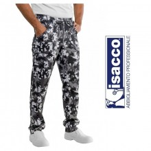 Pantalaccio Pantaloni Coulisse Unisex Cuoco Chef Pasticcere Mimetico Urban Isacco Art. 044575