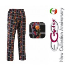 Pantalone Pants Hose Coulisse Cuoco Chef Professionale Ego Chef Italia Pepper Art.3502129A